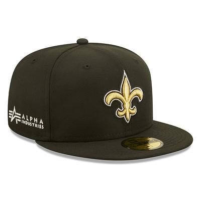 Men's New Era Black/White New Orleans Saints Gradient Trucker 9FORTY Snapback Hat