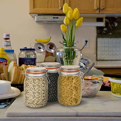 32 oz Glass Jars With Airtight Lids And Leak Proof Rubber Gasket