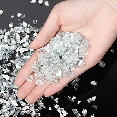 Crushed Glass for Crafts Broken Glass Pieces Decorative Reflective