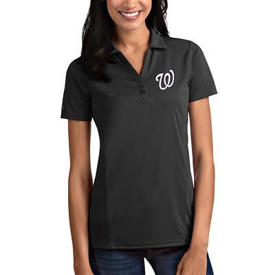 Men's Antigua Gray Washington Nationals Compass Polo