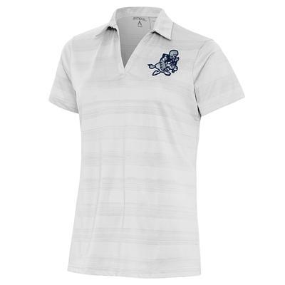 Seattle Seahawks Antigua Metallic Logo Affluent Polo - Heather Gray