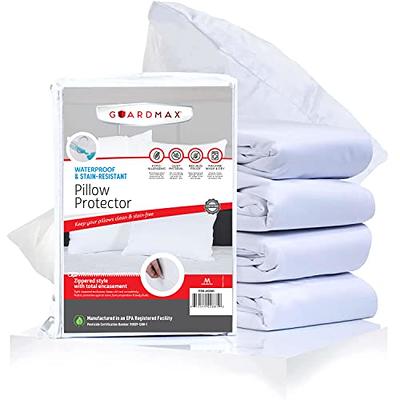 Utopia Bedding Waterproof Pillow Protectors Zippered (2 Pack), King White, Terry Pillow Encasement, Bed Bug and Dust Mite Proof Pillow Covers