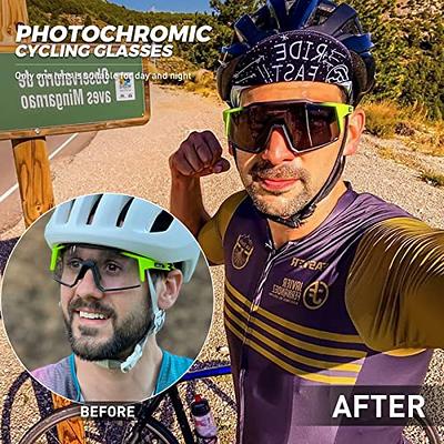 KAPVOE Photochromic Cycling Glasses MTB Clear Mountain Bike