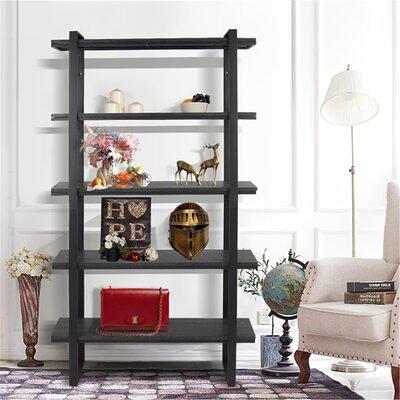 Lundys 71 H x 35.5 W x 16 D 5-Tier Adjustable Metal MDF Storage Rack Shelves Boltless Shelving The Twillery Co. Finish: Black