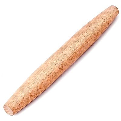 Mepple Rolling Pin with Thickness Rings for Fondant, Pizza, Pie Crust,  Cookie, Pastry, Roller Rod for Dough Thickness, Adjustable Rolling Pin for  Baking, Wood Rolling Pin 13.6 with 4 Thickness Rings 