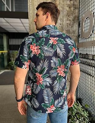 Hawaiian Shirts for Men Funky Button Down Short Sleeve Tropical Aloha  Casual Beach Shirt Summer Fishing Camping Tops