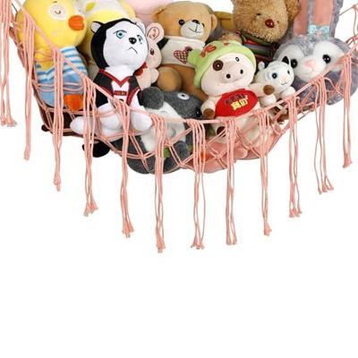 Lilly's Love Over The Door Toy Hanging Organizer, Stuff Animal Storage Net, Pink