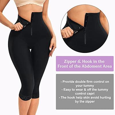 Women Tummy Control Panties Zipper High Waist Butt lifter