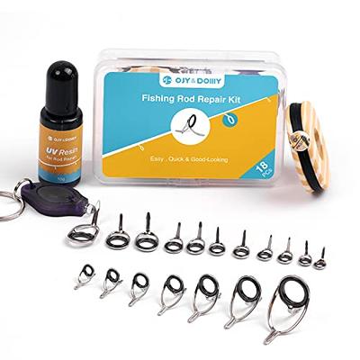 OJYDOIIIY Fishing Rod Eyelet Repair Kit Complete, Emergency Quick-Fix Fishing  Pole Eyes Replacement Kit with Stainless Steel Guides for Spinning/Casting  Rod - Yahoo Shopping