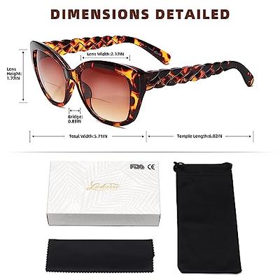  EASY READ Bifocal Reading Sunglasses for Women，Fashion Sun Readers  UV400 Protection(Magnification 2.75, Brown) : Health & Household