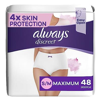 Always Discreet Boutique Maximum Protection Adult Incontinence Underwear For  Women - Peach - S/m - 12ct : Target