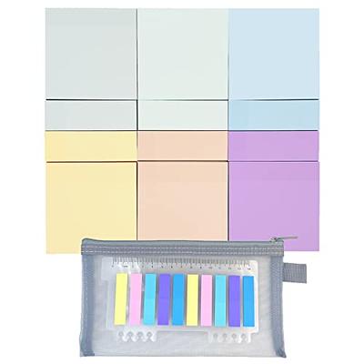 Hommie Pastel Transparent Sticky Notes, 8 Packs Clear Sticky Tabs,  Translucent Page Flags Book Markers Stickers, Planner Accessories, Bible  Journaling