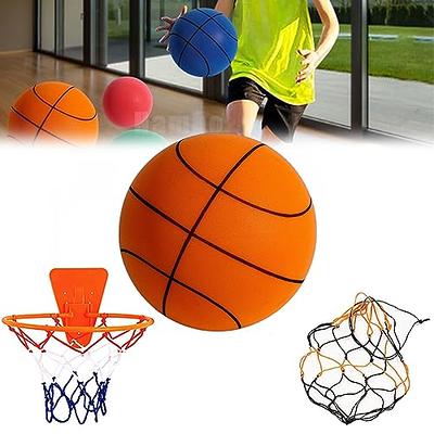 24cm Silent Basketball Foam Sports Ball Indoor Mute Basketball Low Noise  Basketball Training for Various Indoor Activities Orange