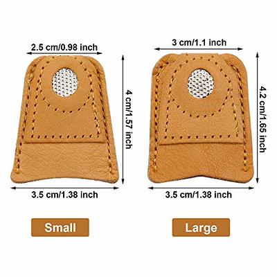 6pcs Sewing Thimble Finger Protector Leather Thimble Pads Finger