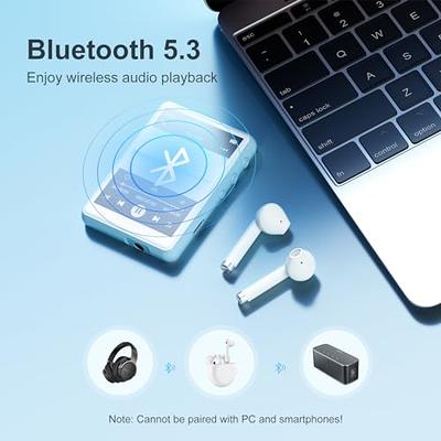 64GB MP3 Player with Bluetooth 5.3, 2.4 Full Touch Screen Portable Music  Player, Lossless Sound Digital Audio Player Built-in HD Speaker, FM Radio