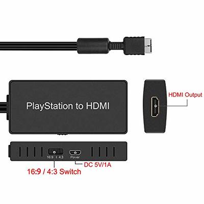 PS1 PS2 To 1080p HDMI Converter With 3.5mm Audio Out