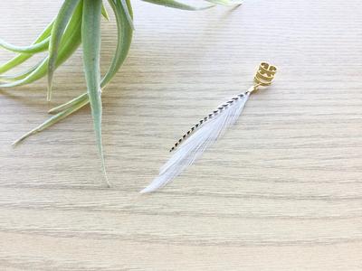 Feather ear cuff no piercing, Silver ear cuff cartilage, Ear - Inspire  Uplift