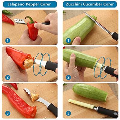 1pc Multi-functional Stainless Steel 3 In 1 Fruit Peeler With Serrated  Blade, Julienne Blade & Seed Remover