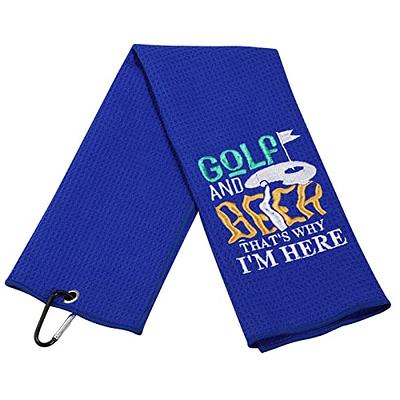 DYJYBMY Oh My God Look at Her Putt Funny Golf Towel, Embroidered