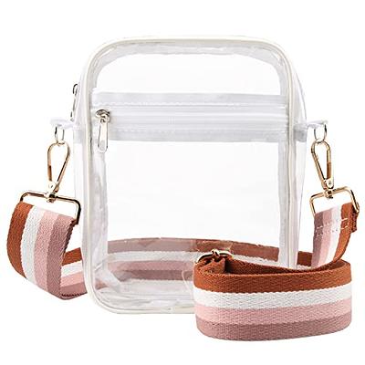 Viva Terry Clear Crossbody Bag with 2 Straps, Stadium Approved Clear Purse Bag for Concerts Sports Events Festivals Gift