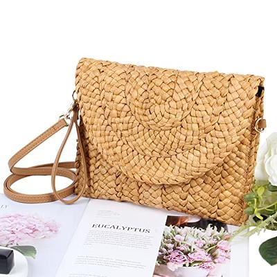  Freie Liebe Straw Beach Bag for Women Summer Woven Tote Bag  Shoulder Handbags : Clothing, Shoes & Jewelry