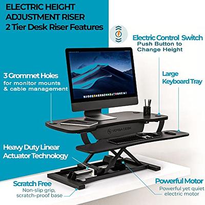 36-Inch Height Adjustable Standing Desk Converter Sit to Stand Riser  Workstation