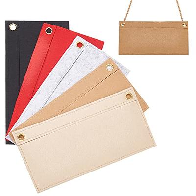 2 Styles Felt Organizer Insert for Purse Women Pouchette Wallet Conversion  Kit Mini Envelope Bag Insert Liner with D-ring Loop Rectangle Clutch  Conversion Insert Accessories Black 