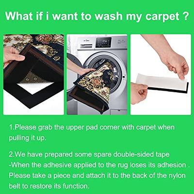 4pcs/set] Carpet Gripper, Double-sided Anti-slip Rug Pad Tape Sticker,  Washable Carpet Pad Tape Edge Clip, Suitable For Hardwood Floors And Tiles