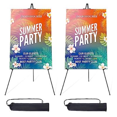 Smaronocher Easel Stand for Display 63'' Easels for Wedding Sign, Poster,  Painting Canvas Portable Metal Easel Black 2 Pack - Yahoo Shopping