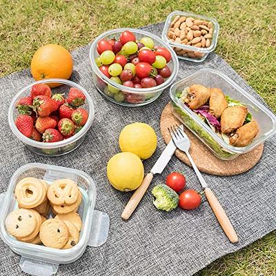 HOMBERKING 12 Sets Tupperware Food Container Glass Food Storage