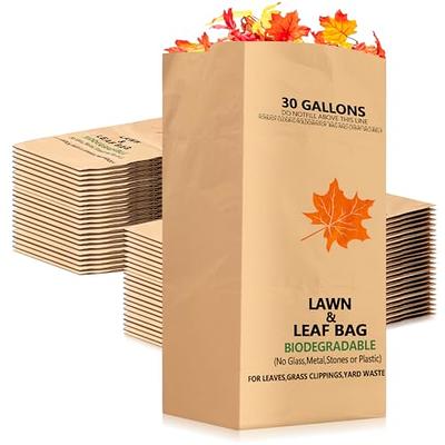 Brown Paper Leaf Bag 10 Pack 2 PLY Heavy- Duty Paper Lawn Bags, Tear  Resistant Home and Garden Refuse Bags (30 gallon)