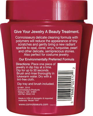 Connoisseur's Delicate Liquid Dip Jewelry Cleaner in Red Packaging 