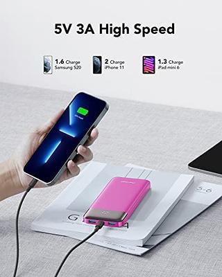 Charmast Power Bank 10000mAh con Cavi Integrati,Caricatore Portatile USB C  5V/3A Powerbank LED Display con 6 Uscite e 3 ingressi per iPhone Samsung  Huawei Xiaomi