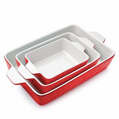 Sweejar Ceramic Bakeware Set, Rectangular Baking Dish Lasagna Pans for  Cooking, Kitchen, Cake Dinner, Banquet and Daily Use, 11.8 x 7.8 x 2.76  Inches