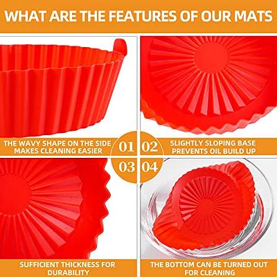  Air Fryer Silicone Pot,2-Pack 9.4 inch Reusable Air