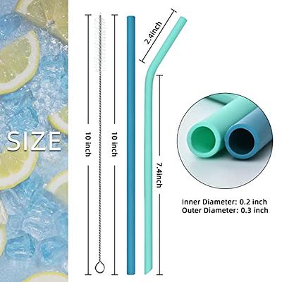 12 Regular Size Reusable Silicone Drinking Straws for