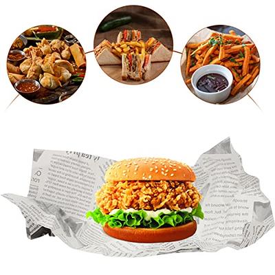 Disposable Airfryer Baking Paper Liner Oilproof Non-Stick Bread Sandwich  Burger Fries Wrapper Parchment Paper For Oven Air Fryer