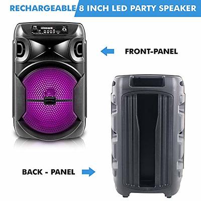 Parlante Bluetooth LED con Subwoofer MP3 RADIO FM TF AUX Portable