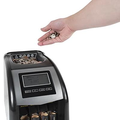  Zimbala Electric Coin Counter Machine, Automatic Coin Sorter,  Large Capacity 400 Coins, U.S. Currency Change Counter Machine w/LED  Display, Money Counter Machine for Supermarket/Bank/Home, Black : Office  Products
