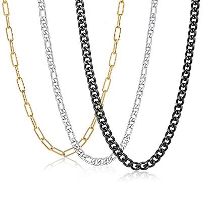 Men's Stainless Steel Curb Chain Necklace, 24 24 inch