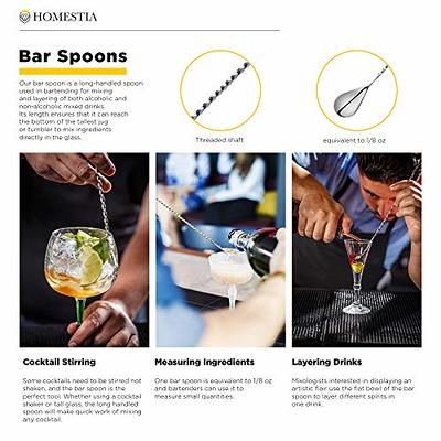 1pc Bar Spoon Cocktail Stirrer Stainless Steel Stirring Spoon With Twisted  Pattern For Coffee Tea Drinks