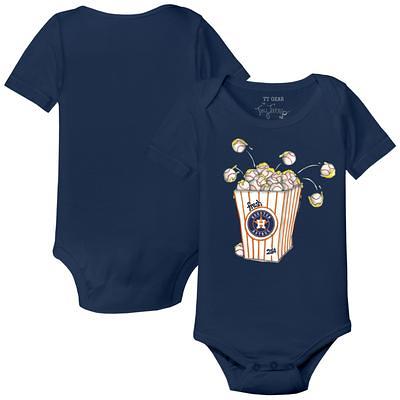 Infant Atlanta Braves Tiny Turnip Navy Angel Wings Bodysuit