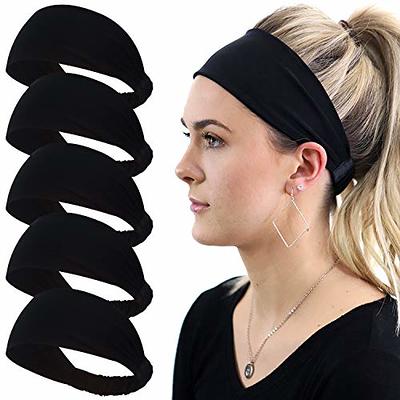 Lusofie 9Pcs Headbands for Women Non Slip Sweatbands Elastic Sweat