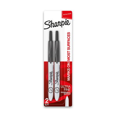 Sharpie Twin Tip Permanent Markers, Fine and Ultra Fine, Black, 12 Count