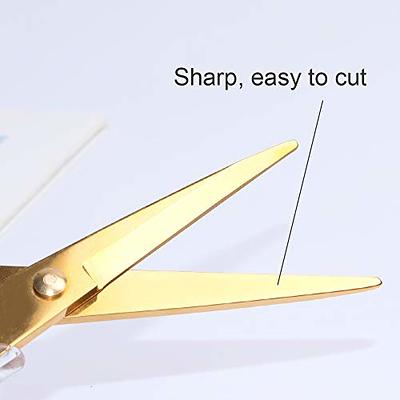 1-Inch Core Clear Acrylic Gold Tape Dispenser Stapler Scissors Set