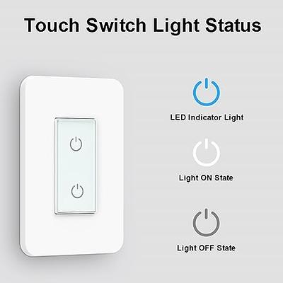 2 Pack Smart Light Switch - WiFi Wall Switches Work with Alexa Google  Home/Smart Life App, Single Pole, Standard Plate, Neutral Wire Needed 