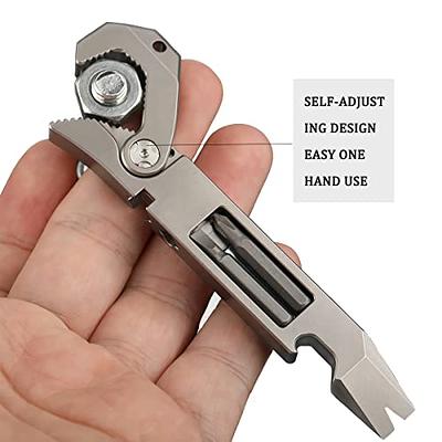 Titanium EDC Pry Bar Multi Tool Mini Wrench Bottle Can Opener Portable  Lightweight 