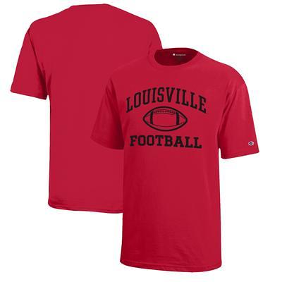 Youth Champion Red Louisville Cardinals Icon Logo Football T-Shirt