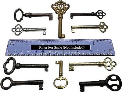 Small Skeleton Key Set - Works with 1/2 Inch Keyholes Only - Generic Hollow  Barrel Vintage Keys for Antique Furniture - Cabinet Doors, Grandfather  Clocks, Dresser Drawers (Set of 20 Keys) 