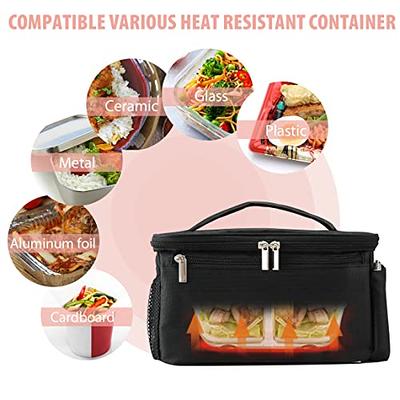 USB Food Heating Bag Container Lunch Heater Tote Electric Heated Lunch Box  Insulation Bag lunch box for Travel Cooking Car Office , Gray